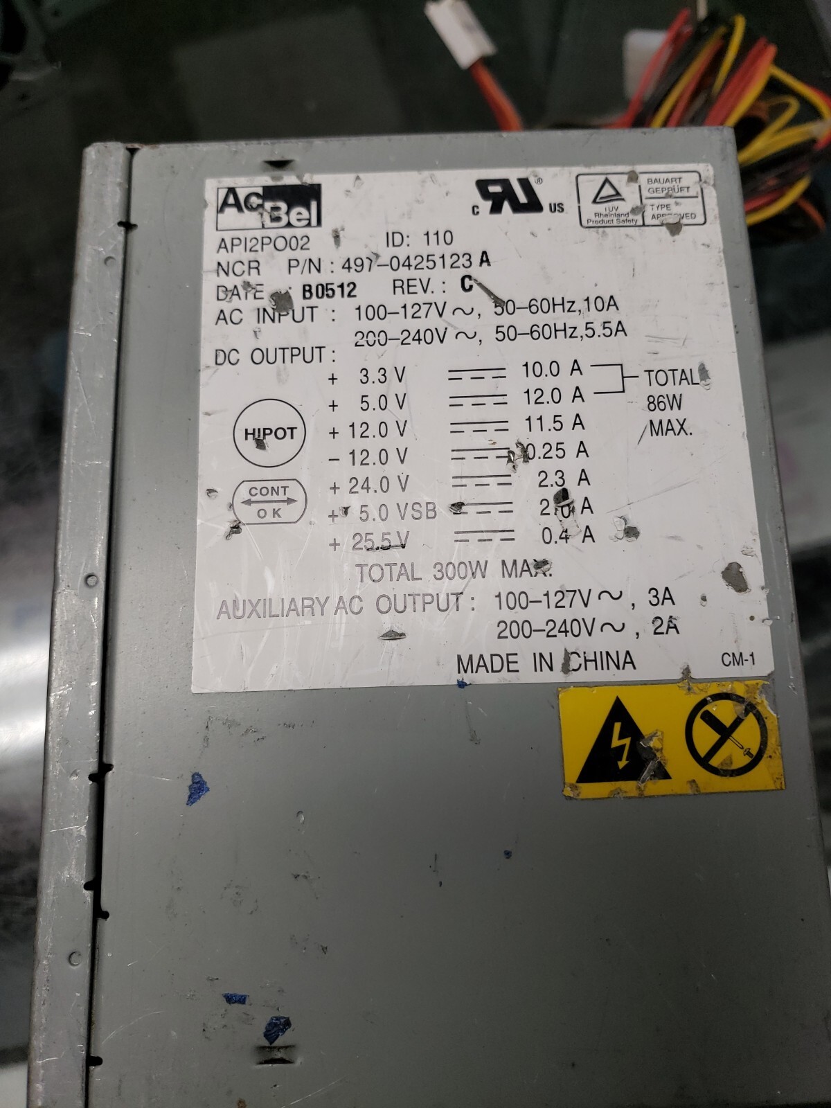 Ac Bel Apple Power Supply 300W for Power supply AP12PO02 