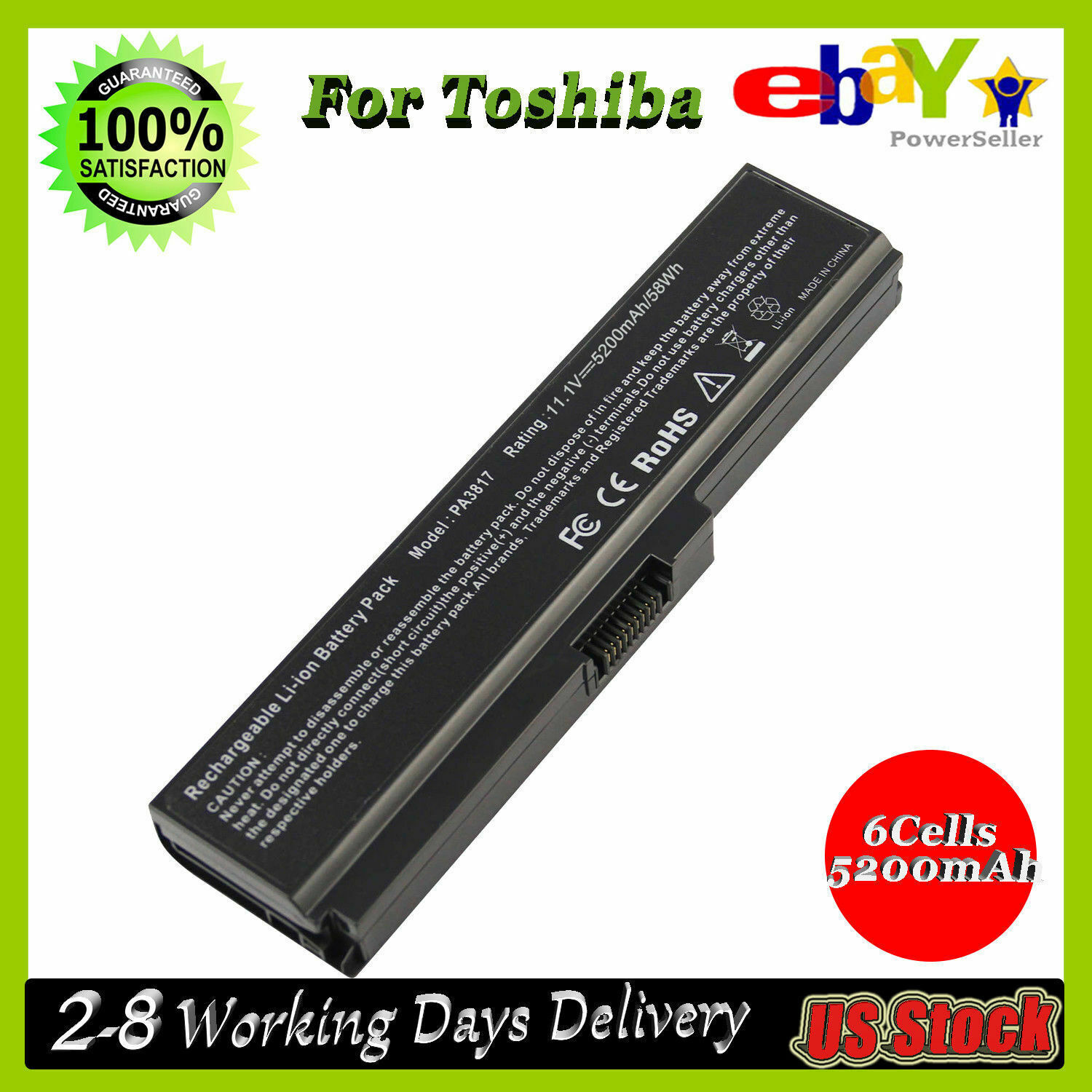New For Toshiba PA3817U-1BRS Laptop Computer Battery Pack