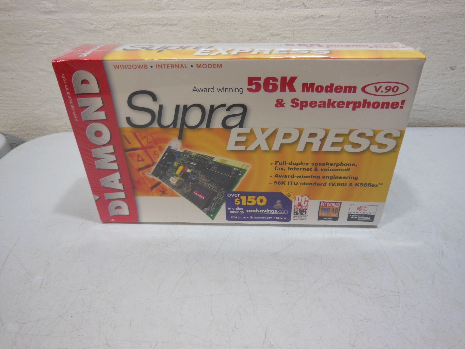 Diamond Supra Express 56K Modem Card & Speakerphone - New Sealed