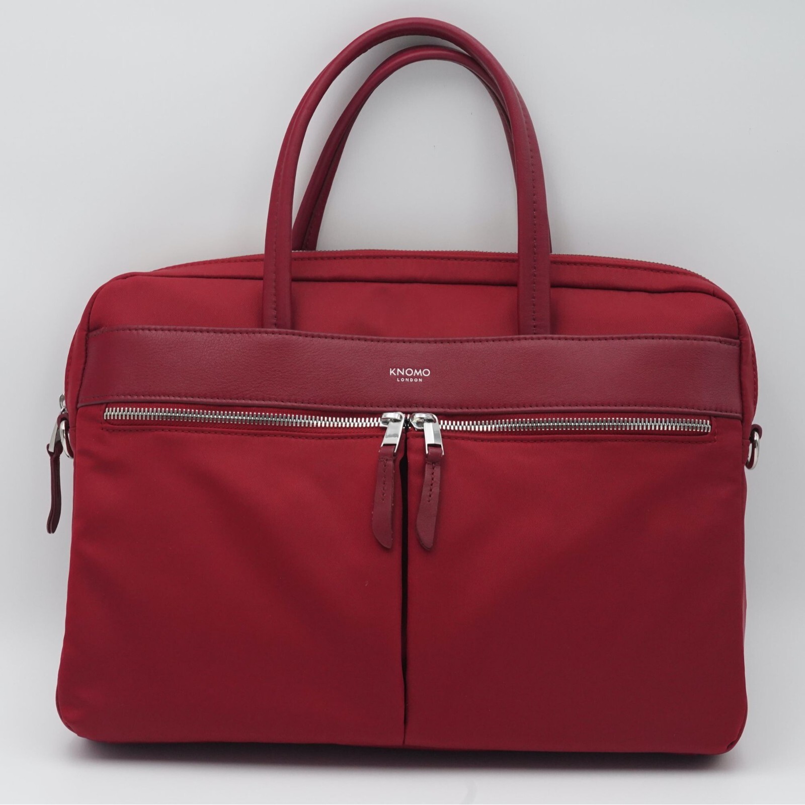 Knomo London Mayfair Slim 14" Laptop Briefcase - Red