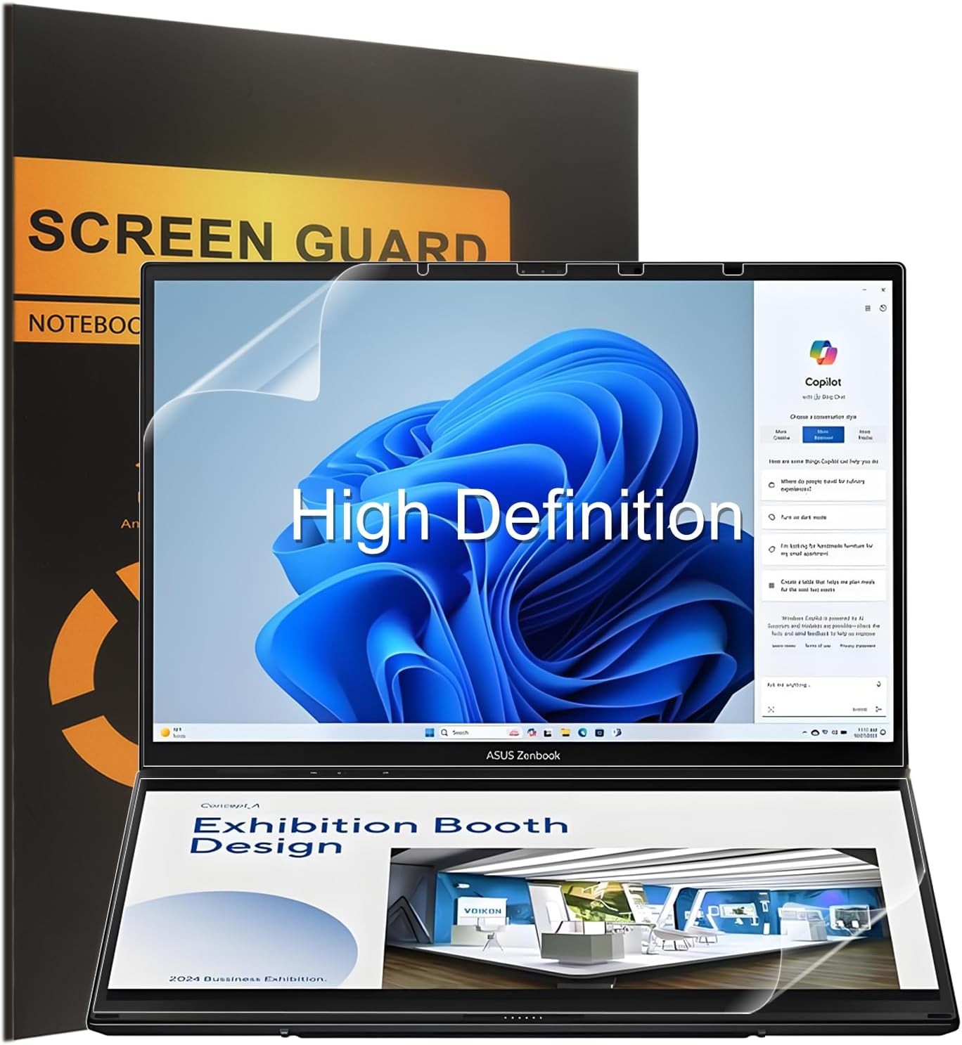 High Definition Clear Shield 4-Pack for 2025 ASUS Zenbook Duo 14” (UX8406)