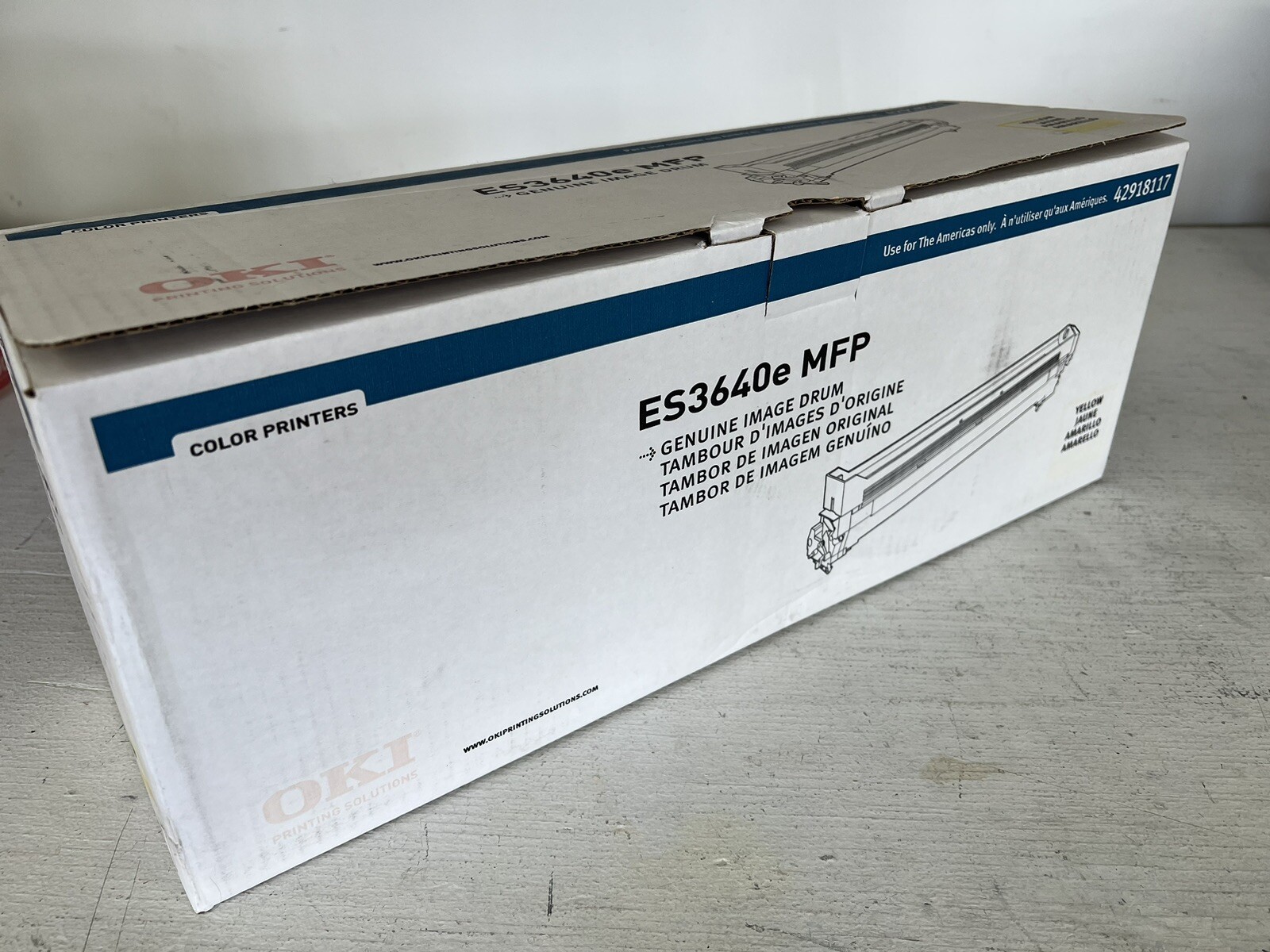 NEW OKIDATA ES3640 MFP OEM GENUINE YELLOW IMAGE DRUM UNIT 42918117 OKI PRINTER
