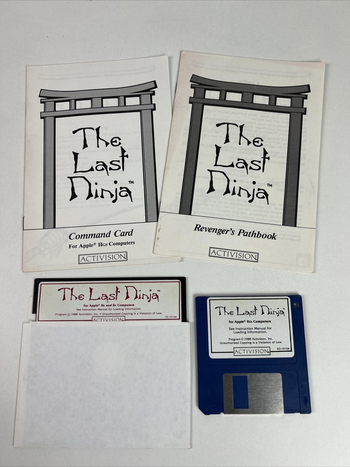 Vintage 1988 Apple IIe IIc Activision The Last Ninja 5.25" + 3.25" Disk Game