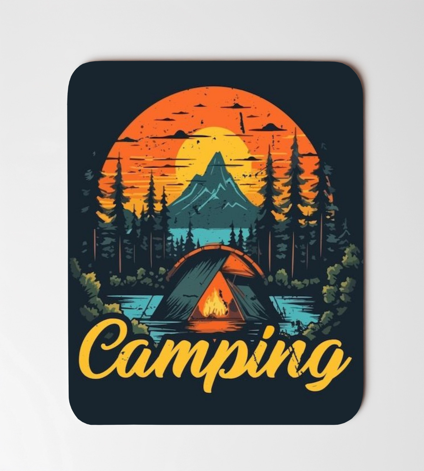 Camping Outdoors Adventure Nature Mouse Pad 8"x9.5" Non Slip Rectangle Mousepad