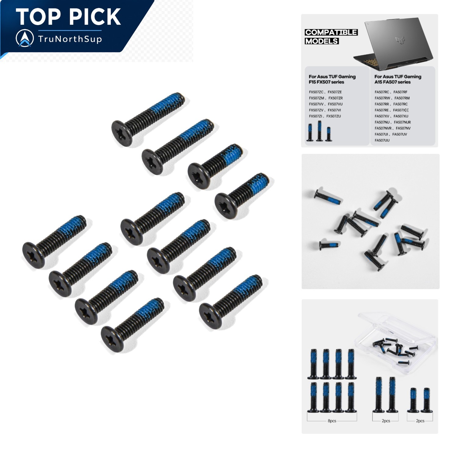 ASUS TUF Gaming A15 FA507 FX507 Series Laptop Bottom Screw Kit 12 pcs Black s...