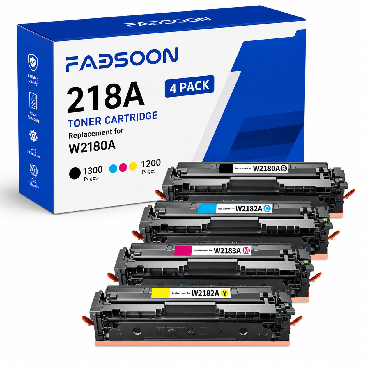 4PK 218A W2180A Toner Cartridge Set for 3201dw MFP 3301cdw 3301fdw 3301sdw