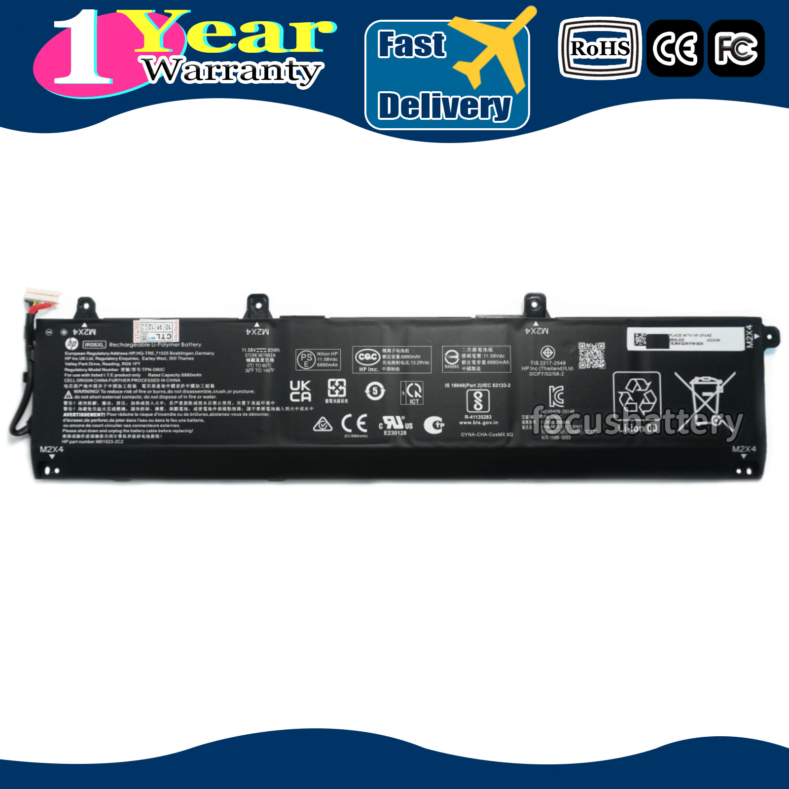 Genuine OEM IR06XL Battery for HP ZBook Power G7 G8 G9 G10 M01523-2C1 M02029-005