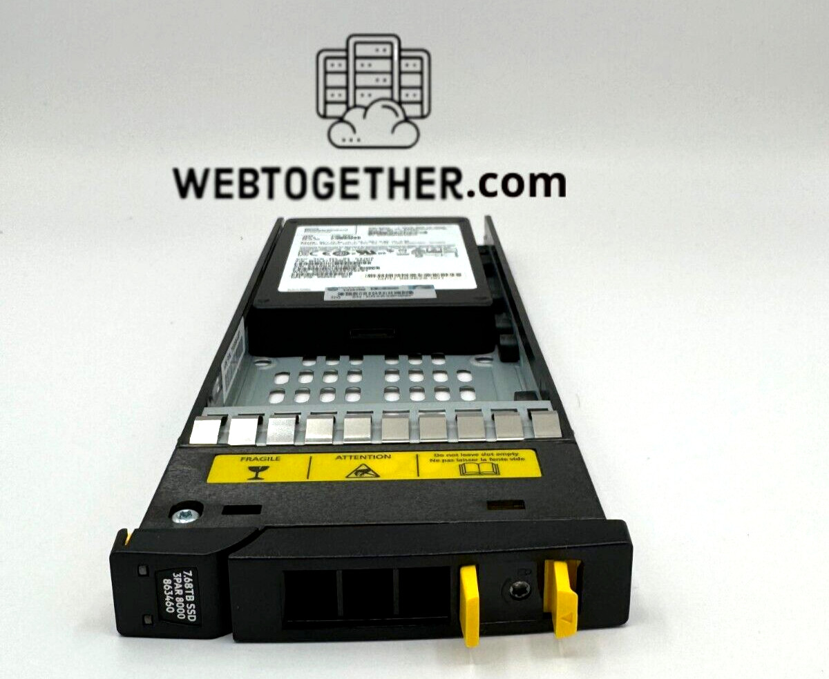 HPE 850333-001 HP 3PAR 8000 7.68TB + SW SAS 2.5IN SSD / PN 863460-001