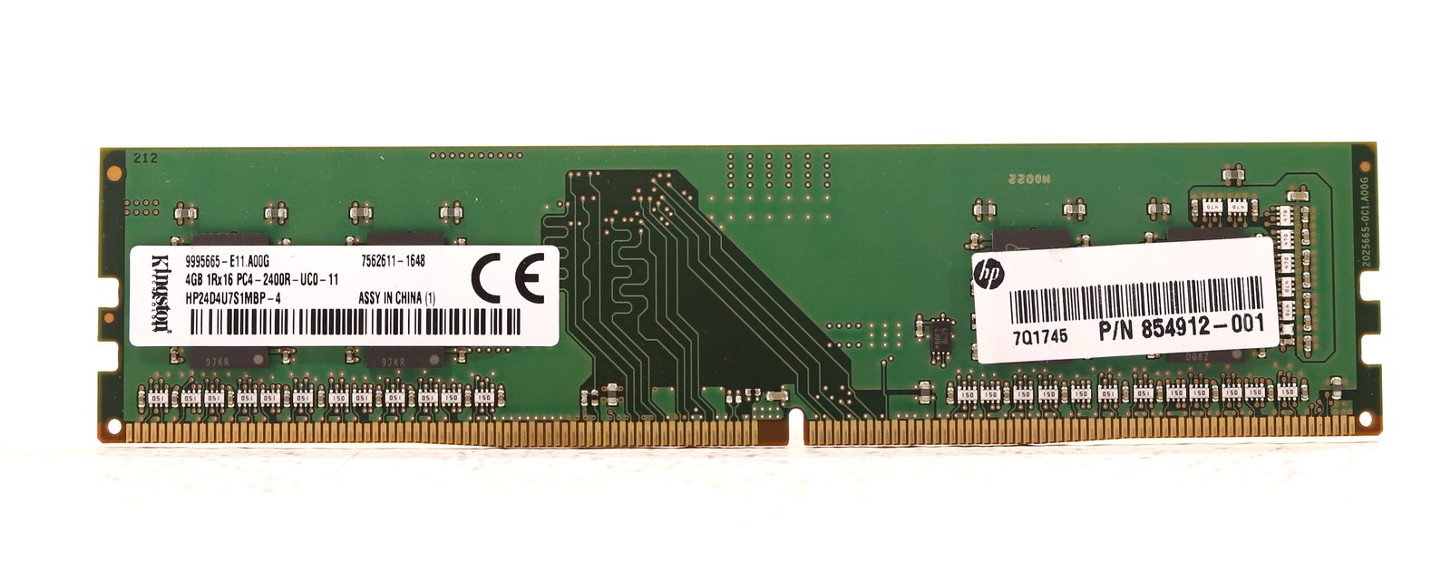 Kingston 4GB 1Rx16 PC4-2400R-UC0-11 Non-ECC Unbuffered RAM P/N: HP24D4U7S1MBP-4