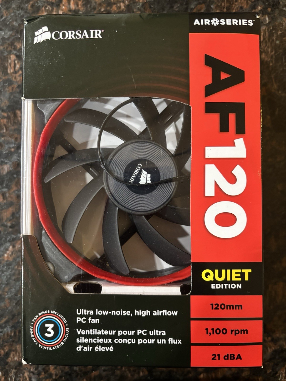 Corsair CO-9050003-WW AF120 Quiet Edition 120mm Fan. Sealed
