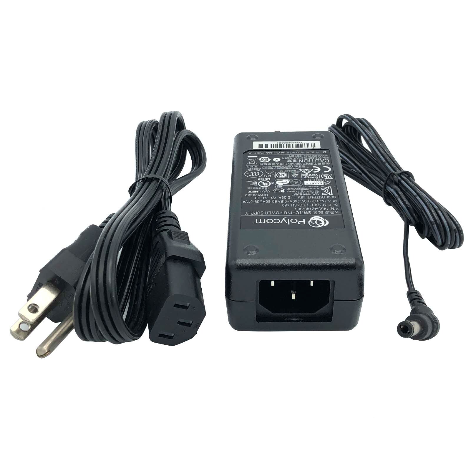 Original Polycom AC Adapter 48V for Polycom VVX500 VVX411 VVX410 VVX311 VVX310