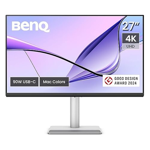 BenQ MA270UP MAC GREY 27IN IPS 4K GLOSSY 95 P3 USB-C 90W SHOW MAC
