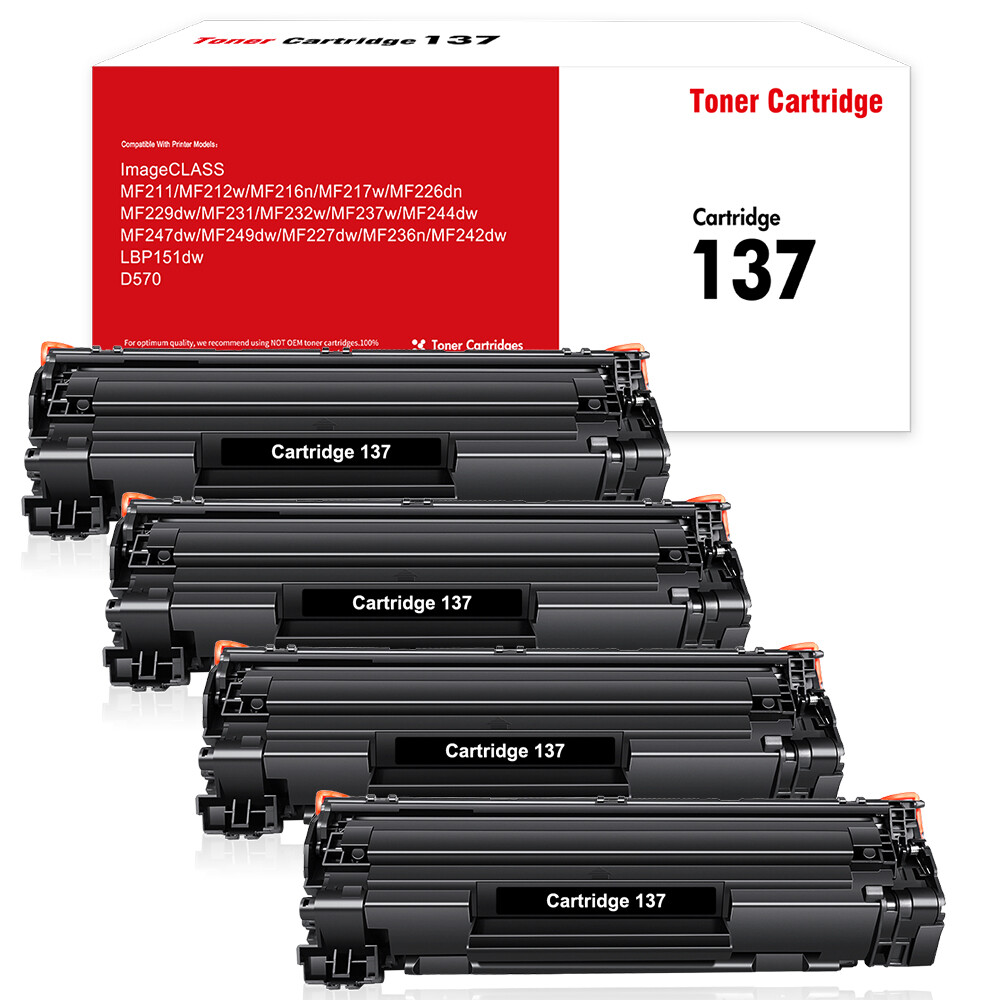 4PK CRG137 Toner For Canon 137 Toner Cartridge MF216n MF232w MF236n D570 MF212w