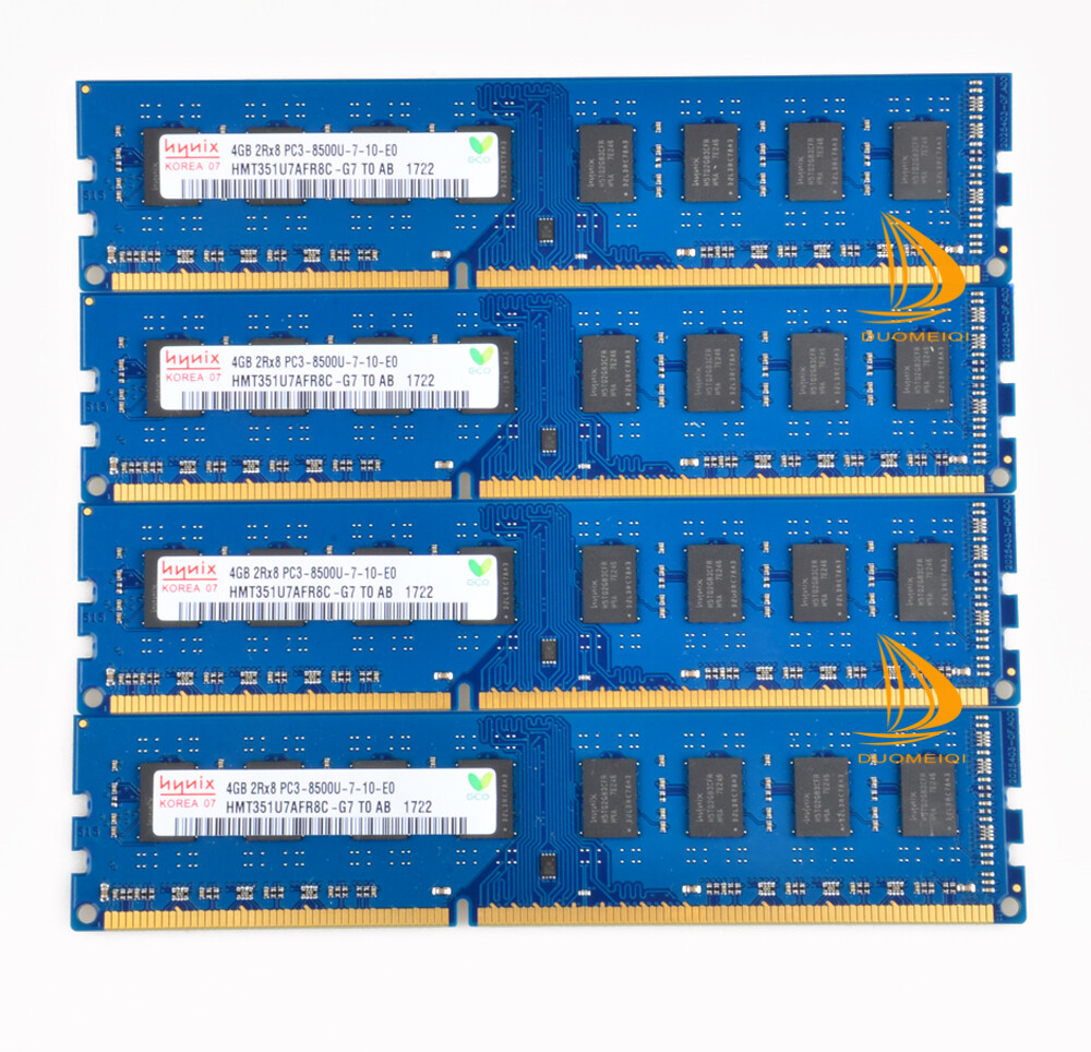 16 GB DDR3 RAM 4x 4 GB 1066MHz PC3-8500U 240PIN DIMM Desktop Memory NON-ECC CL9