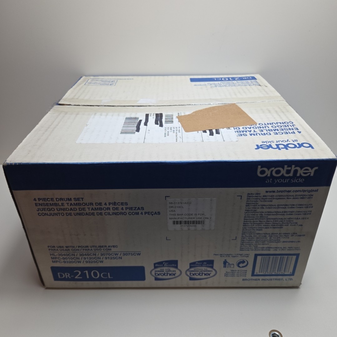 NEW GENUINE - BROTHER DR-210CL DRUM UNIT SET - 18,000 PAGES - SEALED BAGS