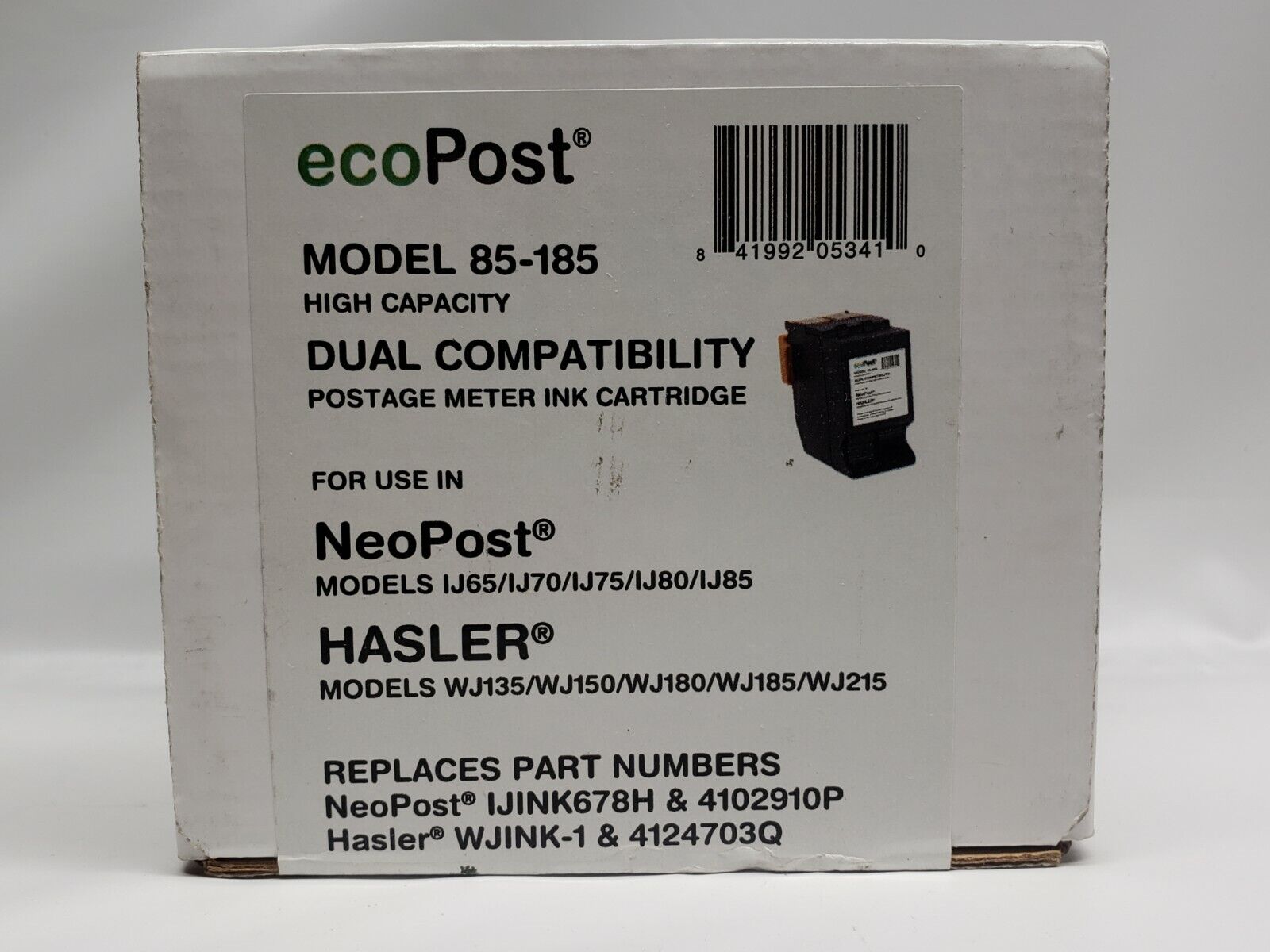 EcoPost High Capacity Postage Meter Ink Cartridge Model 85-185 NeoPost Hasler