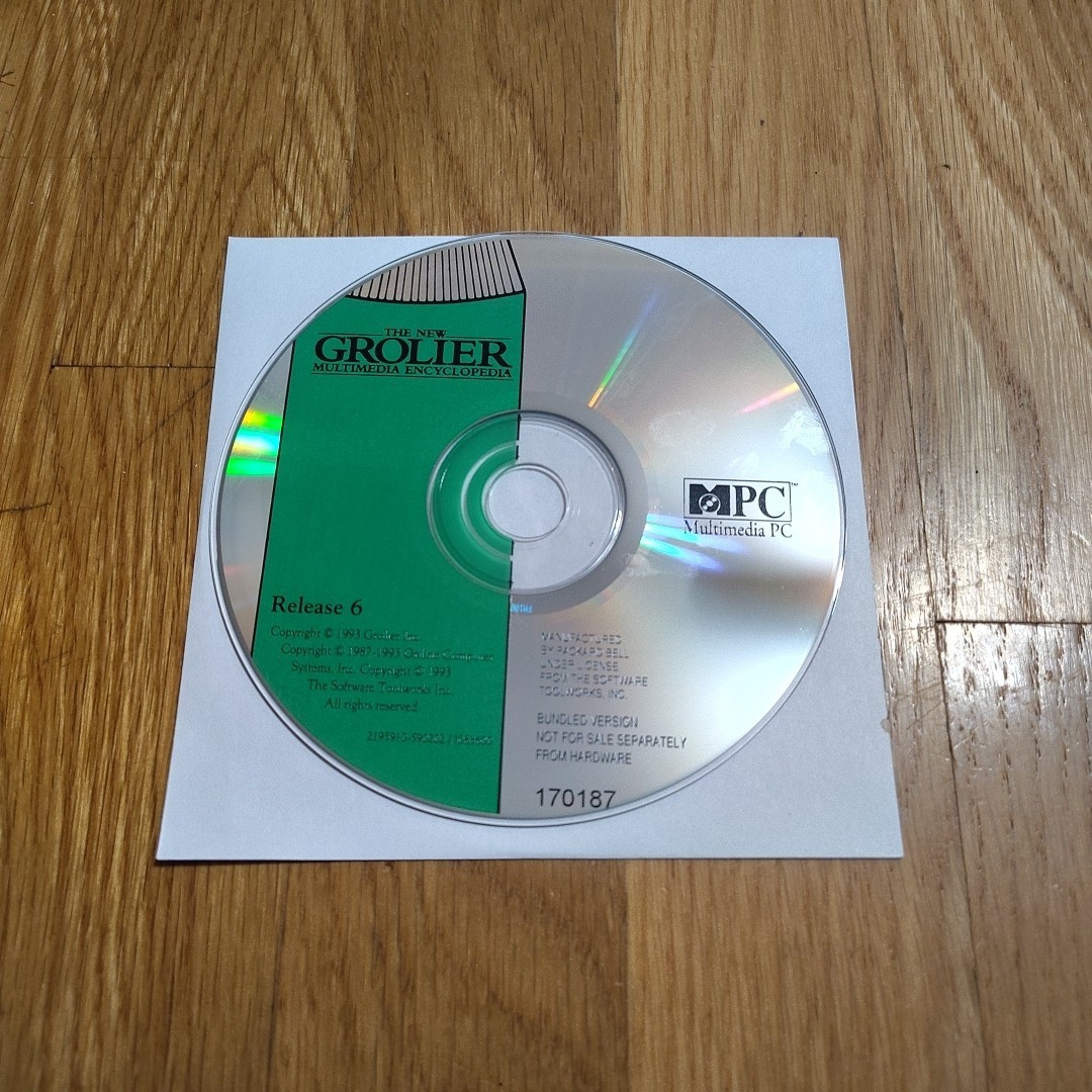The New Grolier Multimedia Encyclopedia Software 1993 - Release 6
