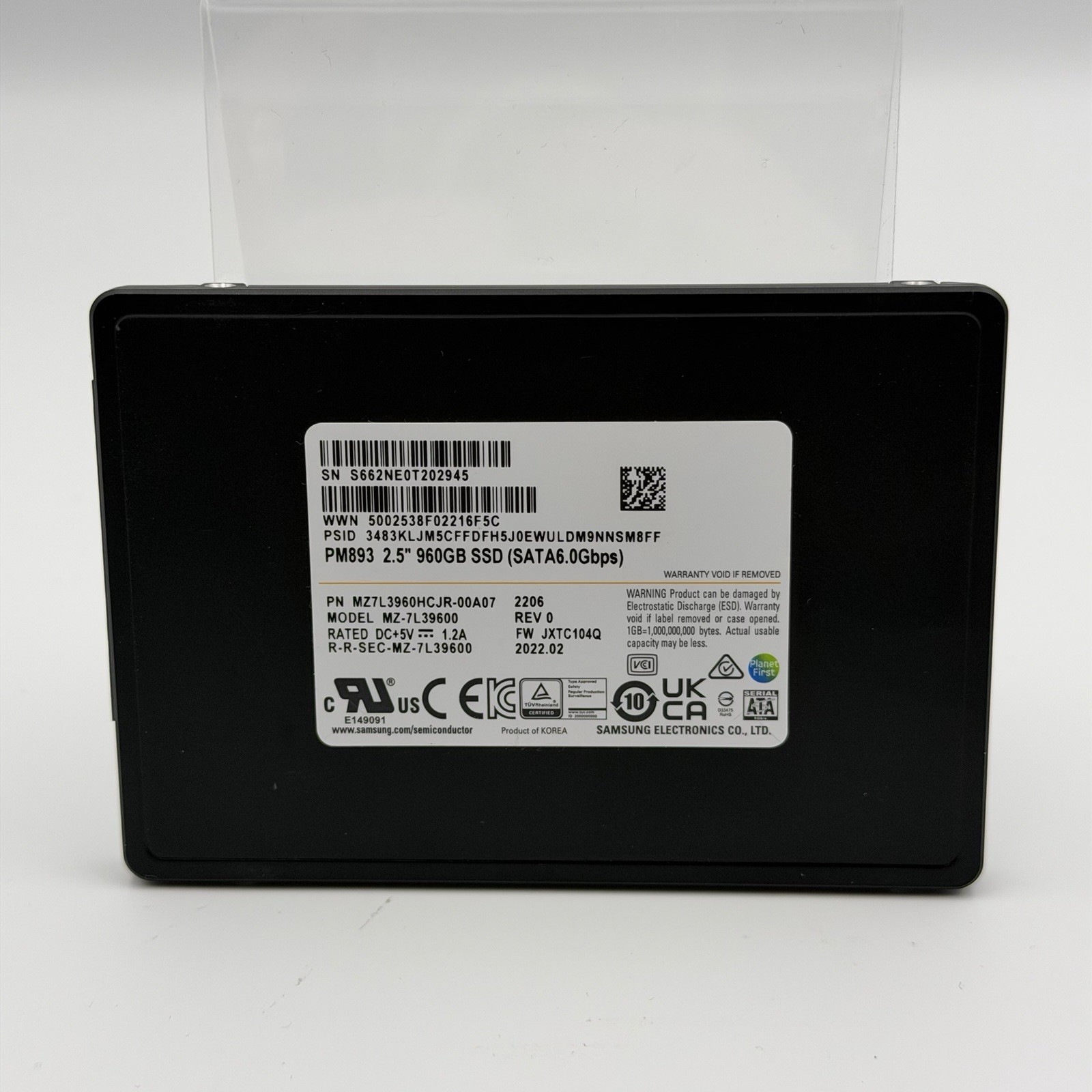 Samsung PM893 960GB SATA III 6Gbps 2.5" Internal SSD MZ-7L39600 New