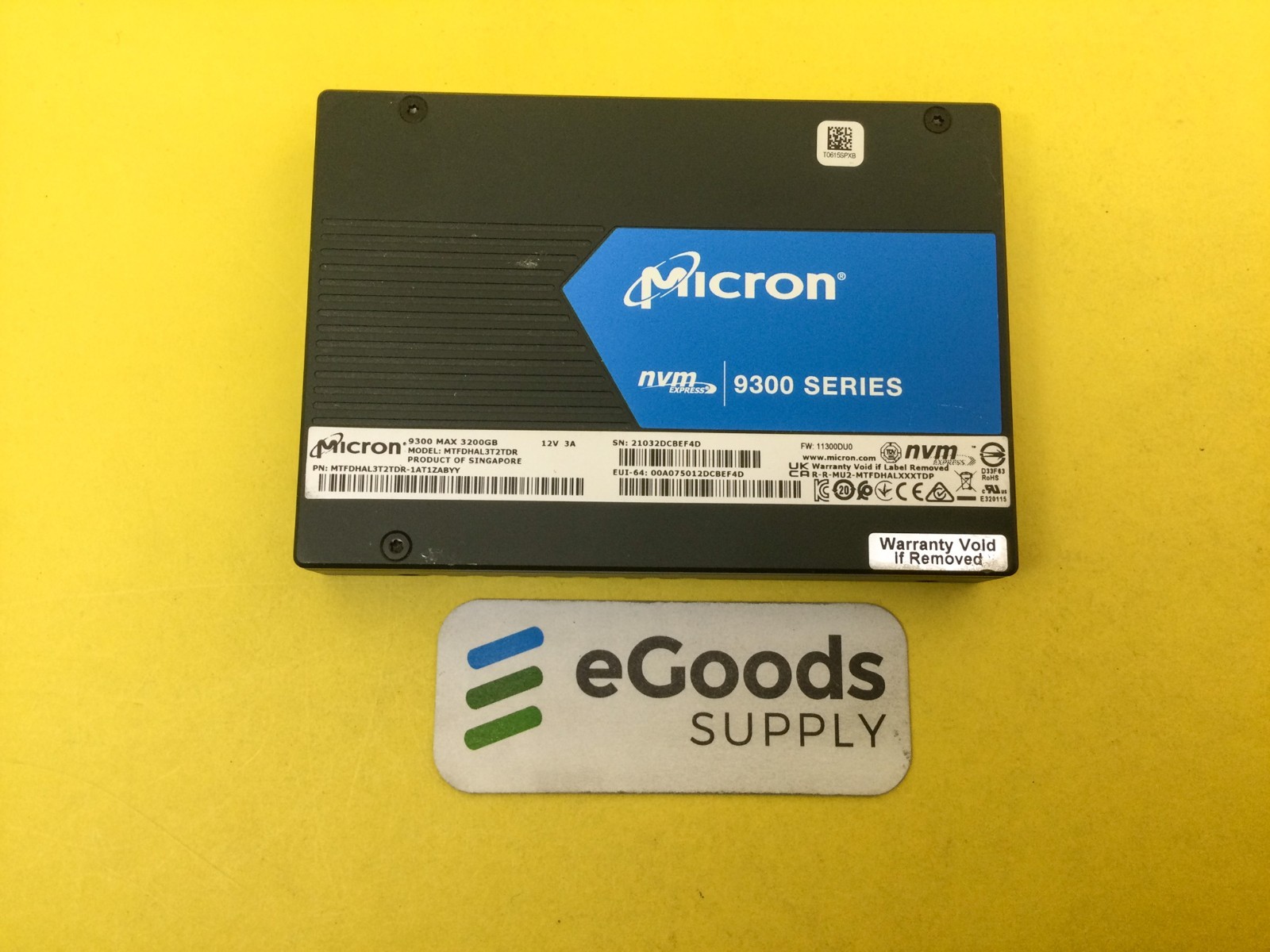MTFDHAL3T2TDR Micron 9300 MAX 3.2TB PCIe3.0 NVMe U.2 2.5in SSD