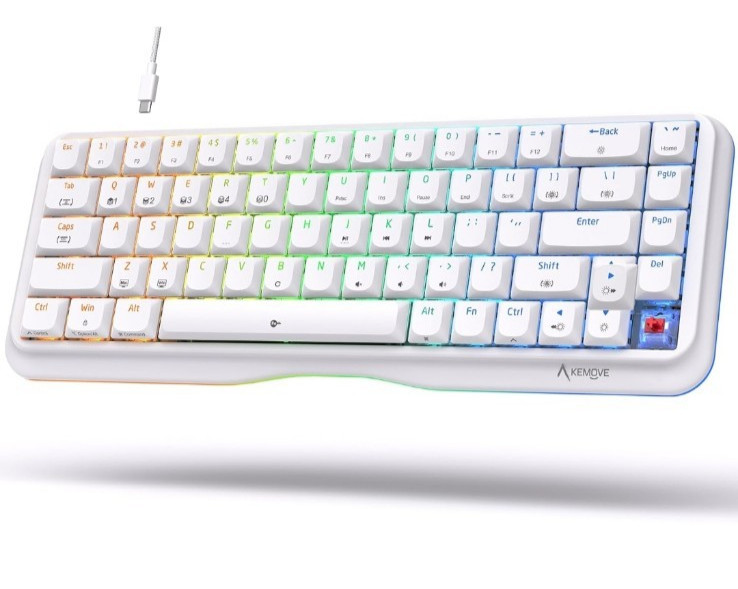 KEMOVE K68se Gaming Mechanical Keyboard,60 Percent RGB Keyboard with Red New C5