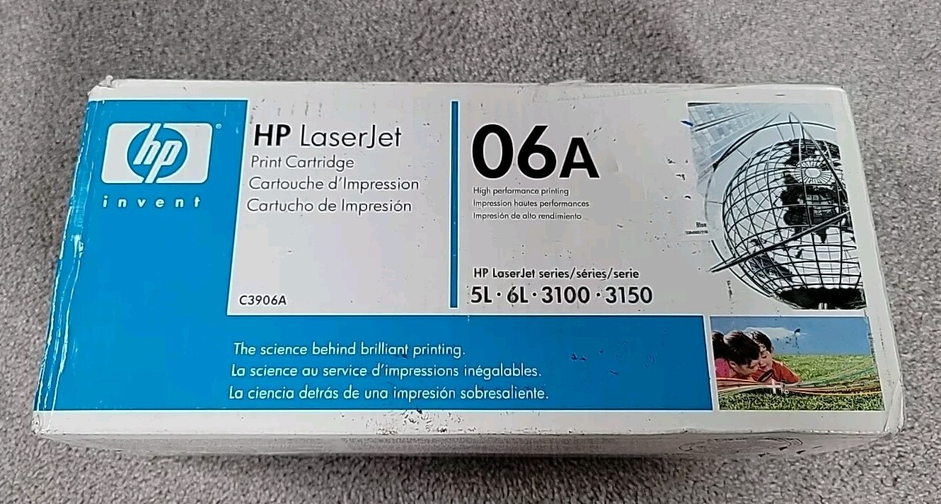 Genuine HP 06A C3906A NEW Toner Cartridge Exp