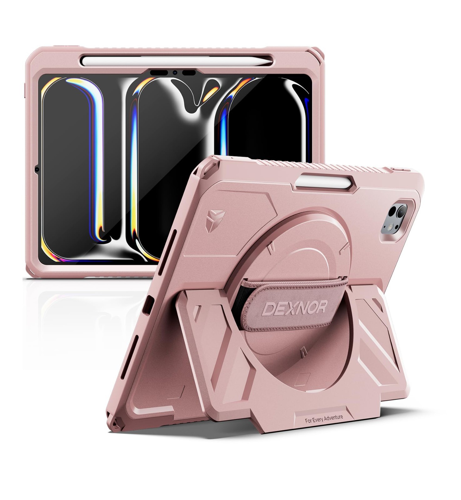 Rugged iPad Pro 11" Case with Extra-Wide Stand for M5 2025/M4 2024 - Durable Pro