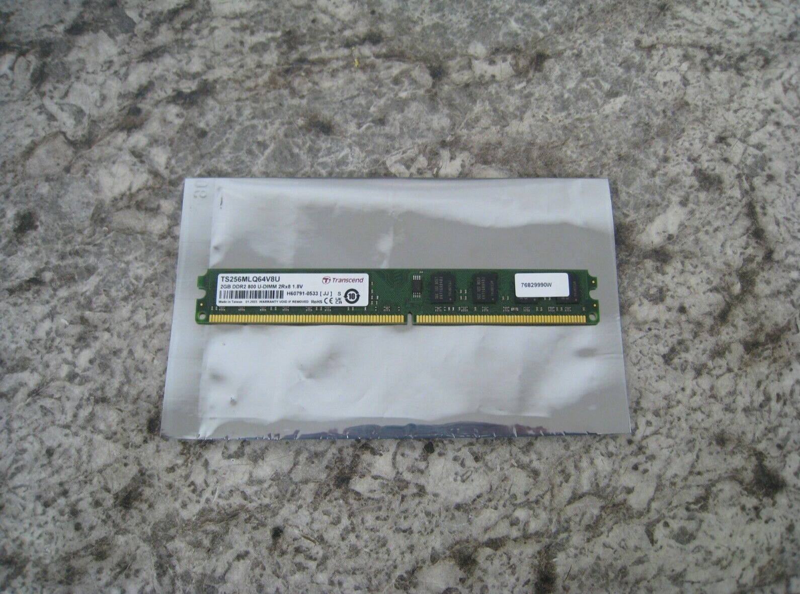 New Transcend TS256MLQ64V8U PC2-6400 2GB DDR2 800MHz Unbuffered DIMM Ram Memory