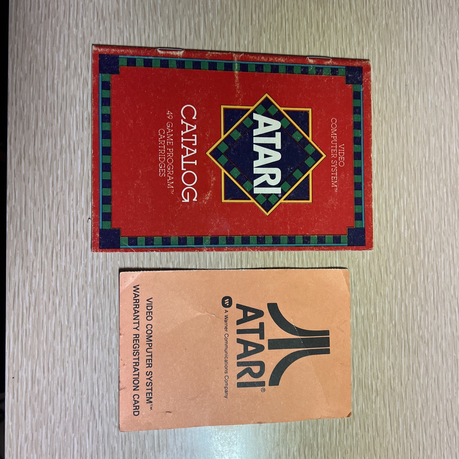 Atari Catalog Manual  Only - Atari 2600 - Warranty Registration Card