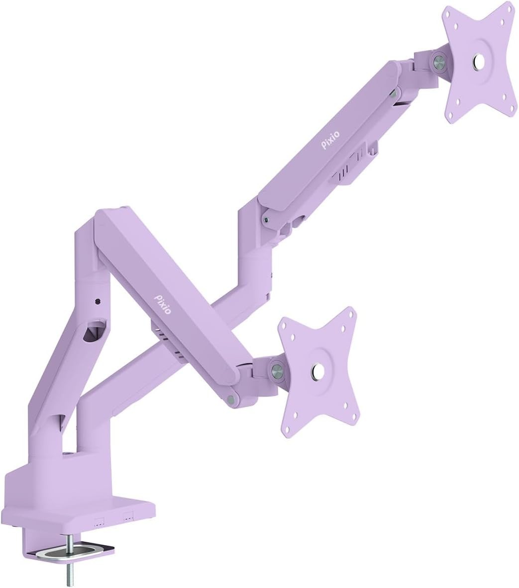 Pixio PS1D Wave Purple Dual Monitor Arm Purple 32in