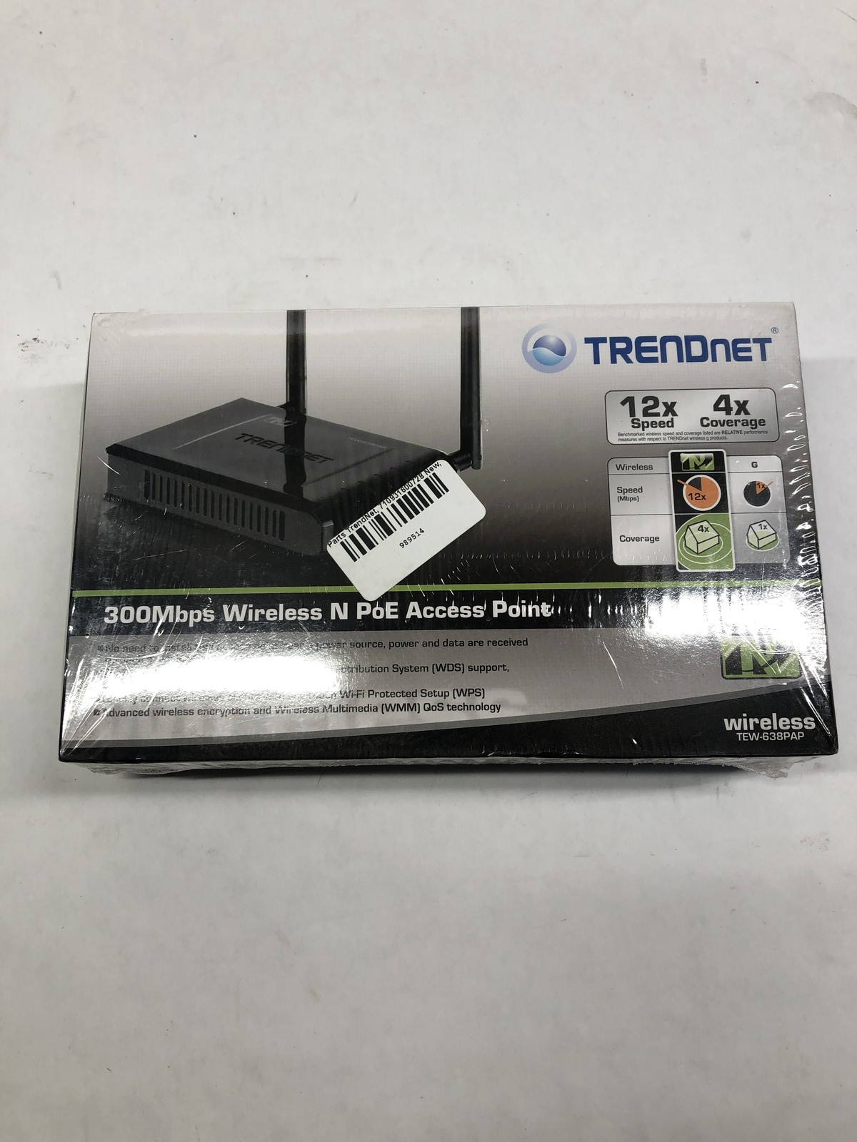 TRENDnet TEW-638PAP N300 Wireless PoE Access Point 300Mbps New Sealed