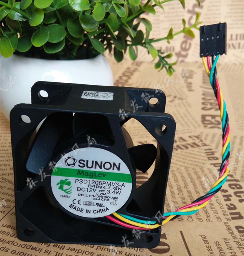 Sunon MagLev PSD1206PMV3-A CPU Case Fan DC12V 3.4W 4Wire 5Pin Cooling Fan