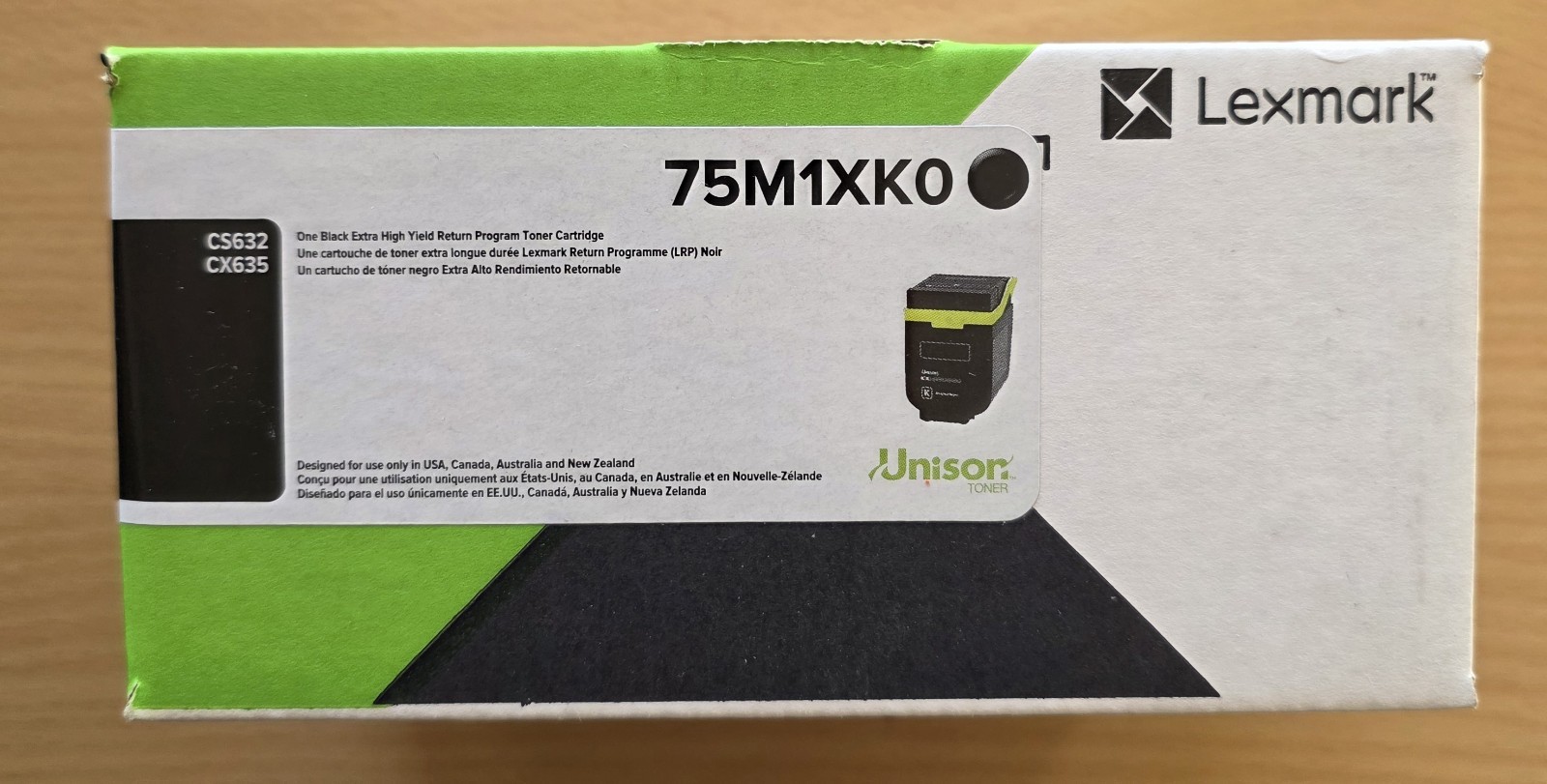 NEW Genuine Lexmark Extra High Yield Toner 75M1XK0 Black Toner CS632 CS635 OEM
