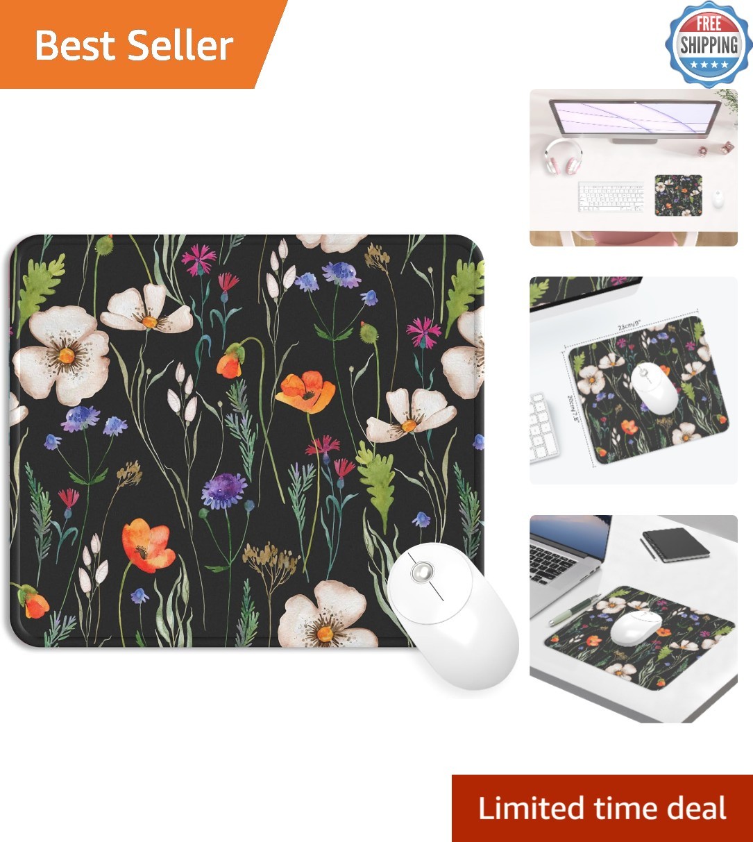 Ultimate 9x7.9" Mouse Pad for Gaming & Work - Stitched, Washable, and Stylish