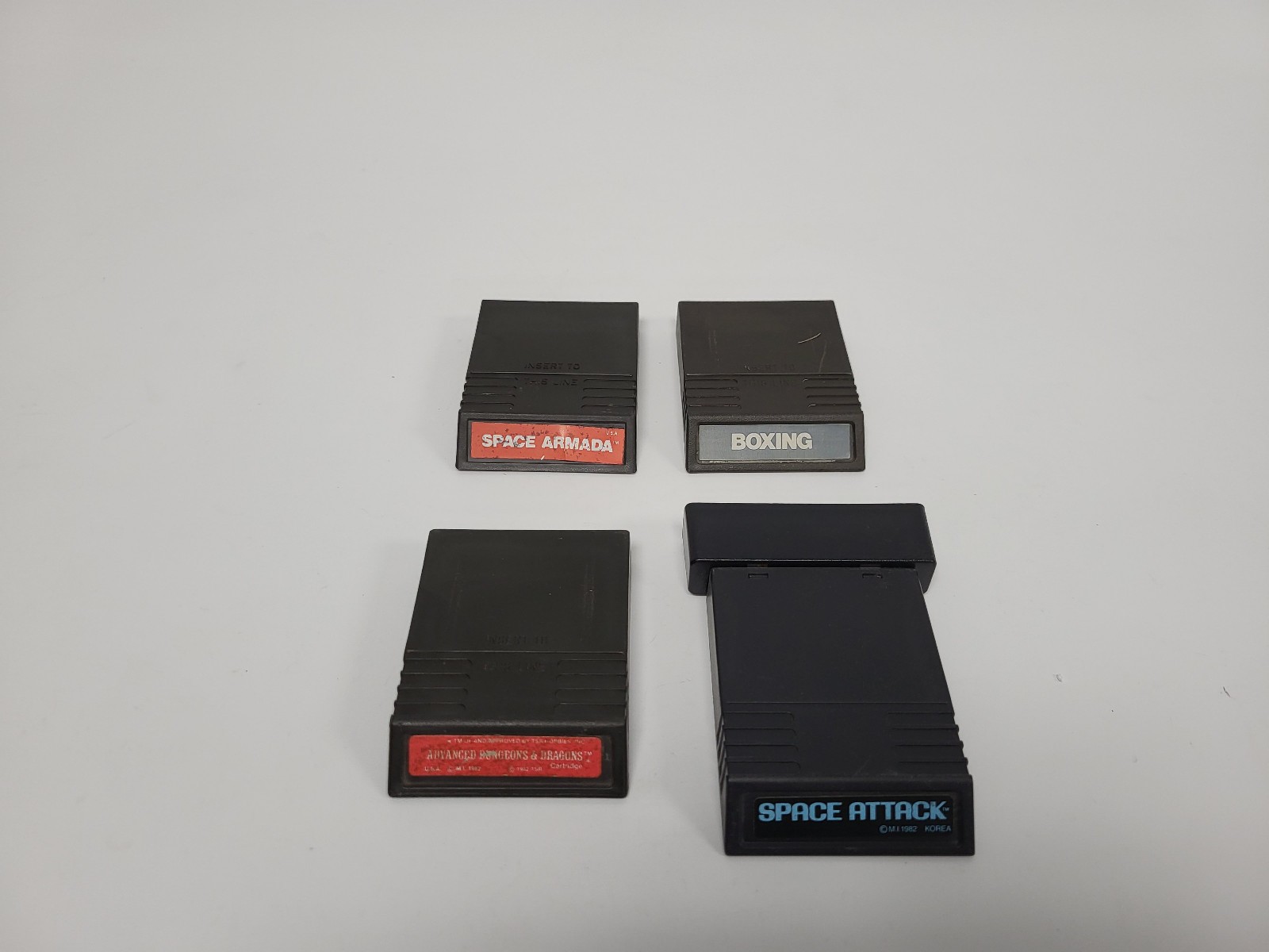 Vintage Lot of 4 Games Space Attack, DnD, Space Armada, Boxing for Intellivision