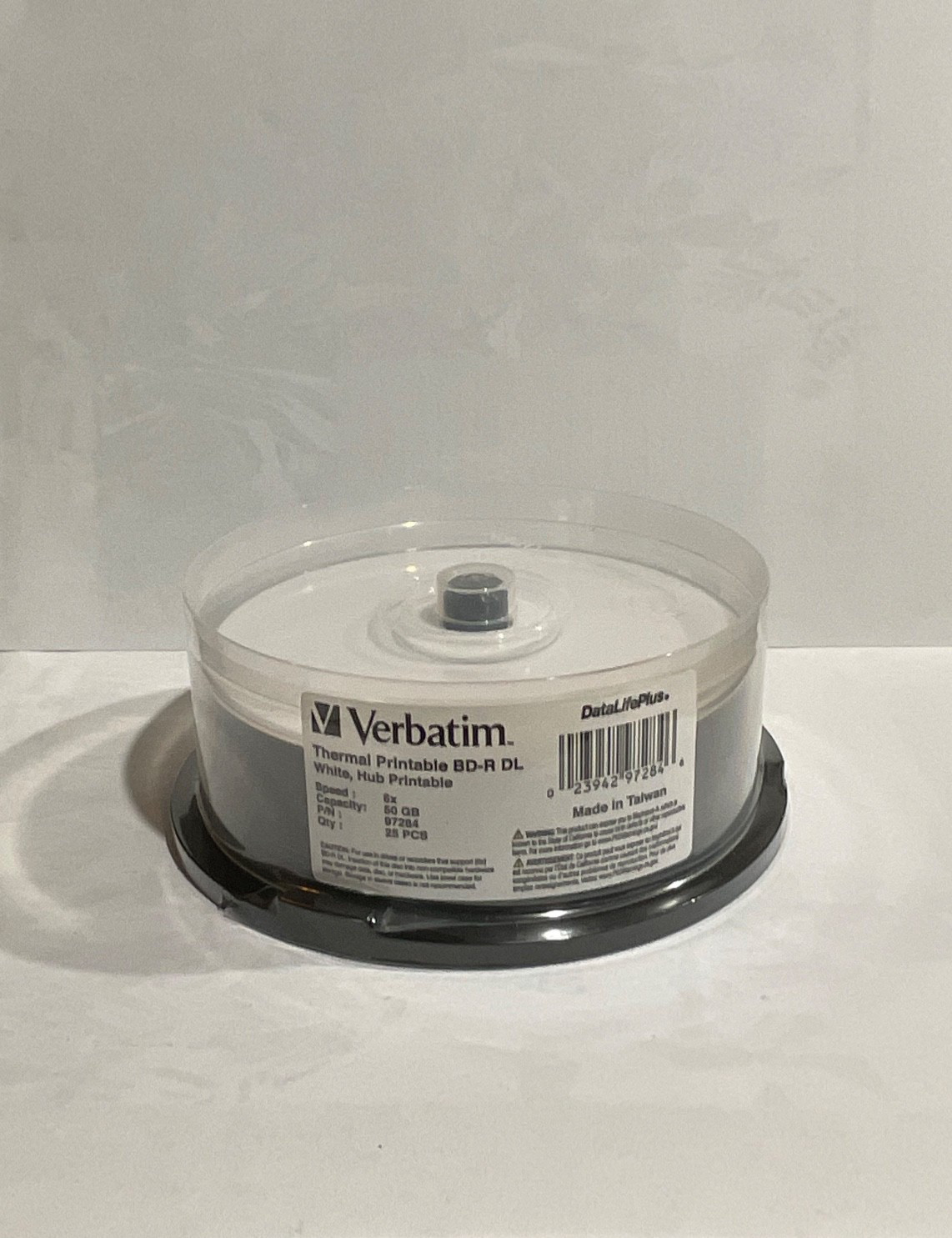 VERBATIM Blu-ray BD-R DL Dual Layer disc 50GB 6x 97284 Thermal Printable 25pk