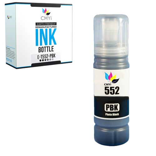 CMYi 1PK Compatible Epson 552 Photo Black Ink Bottle for EcoTank ET-8500 ET-8550
