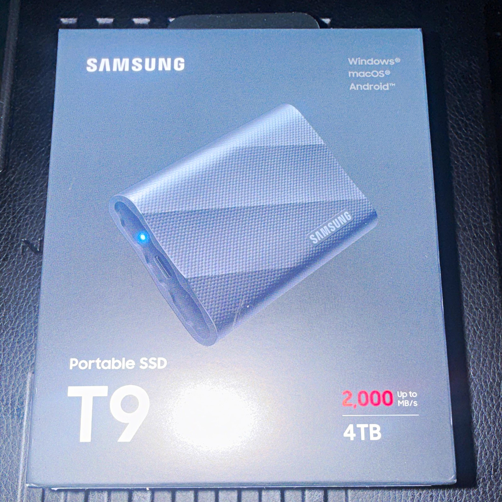 Samsung Portable SSD T9 4TB USB-C Up to 2000MB/s Encrypted Drop Resistant