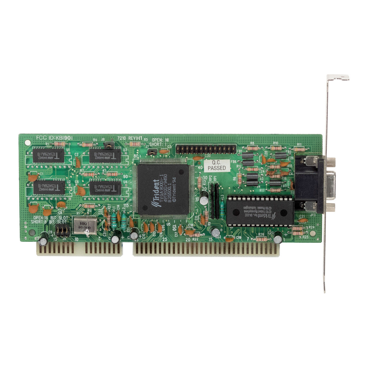 ISA TRIDENT TVGA9000i-1 512KB 7210 REV H1 D-SUB VIDEO CARD