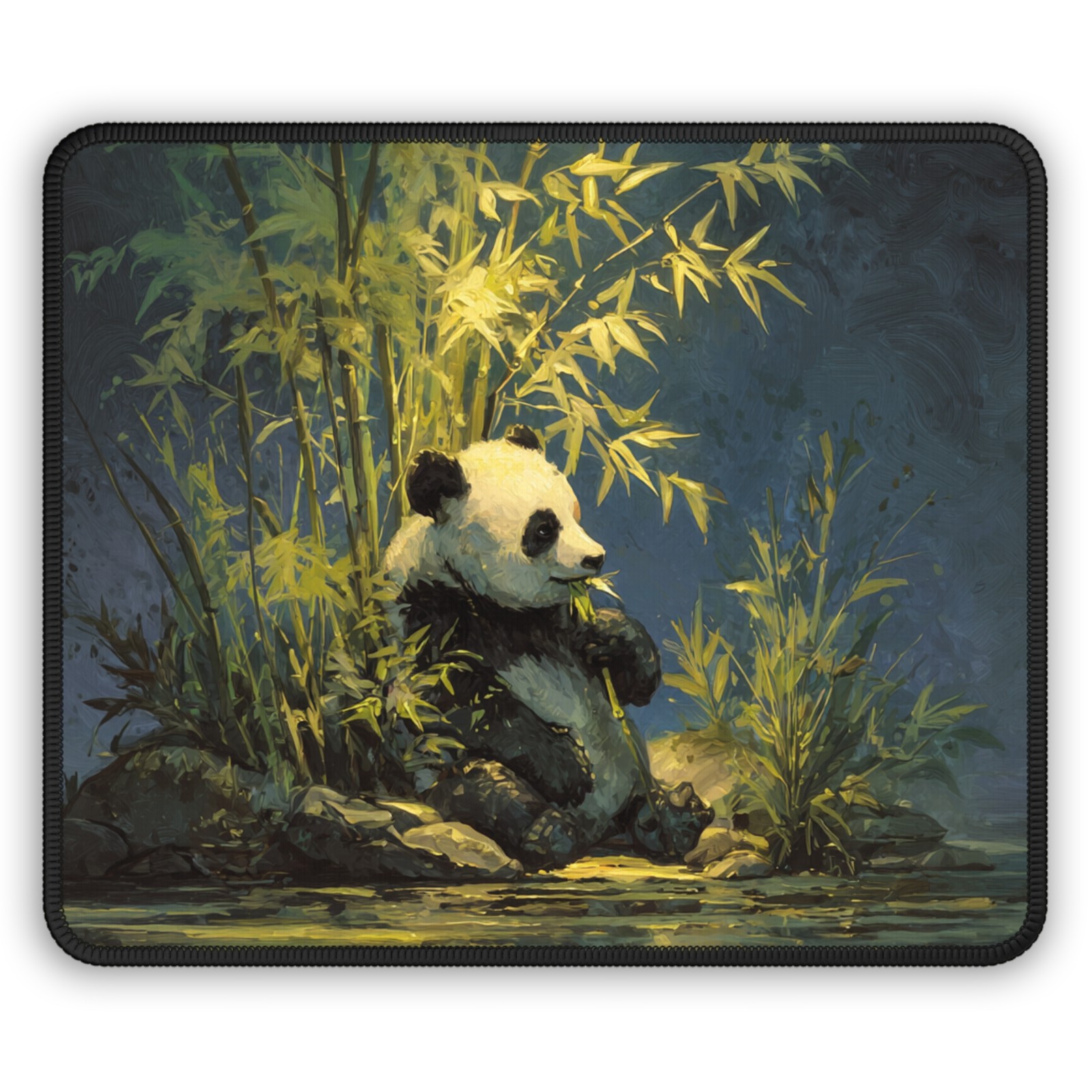 Panda in Bamboo Gaming Mouse Pad | Cute Animal Art