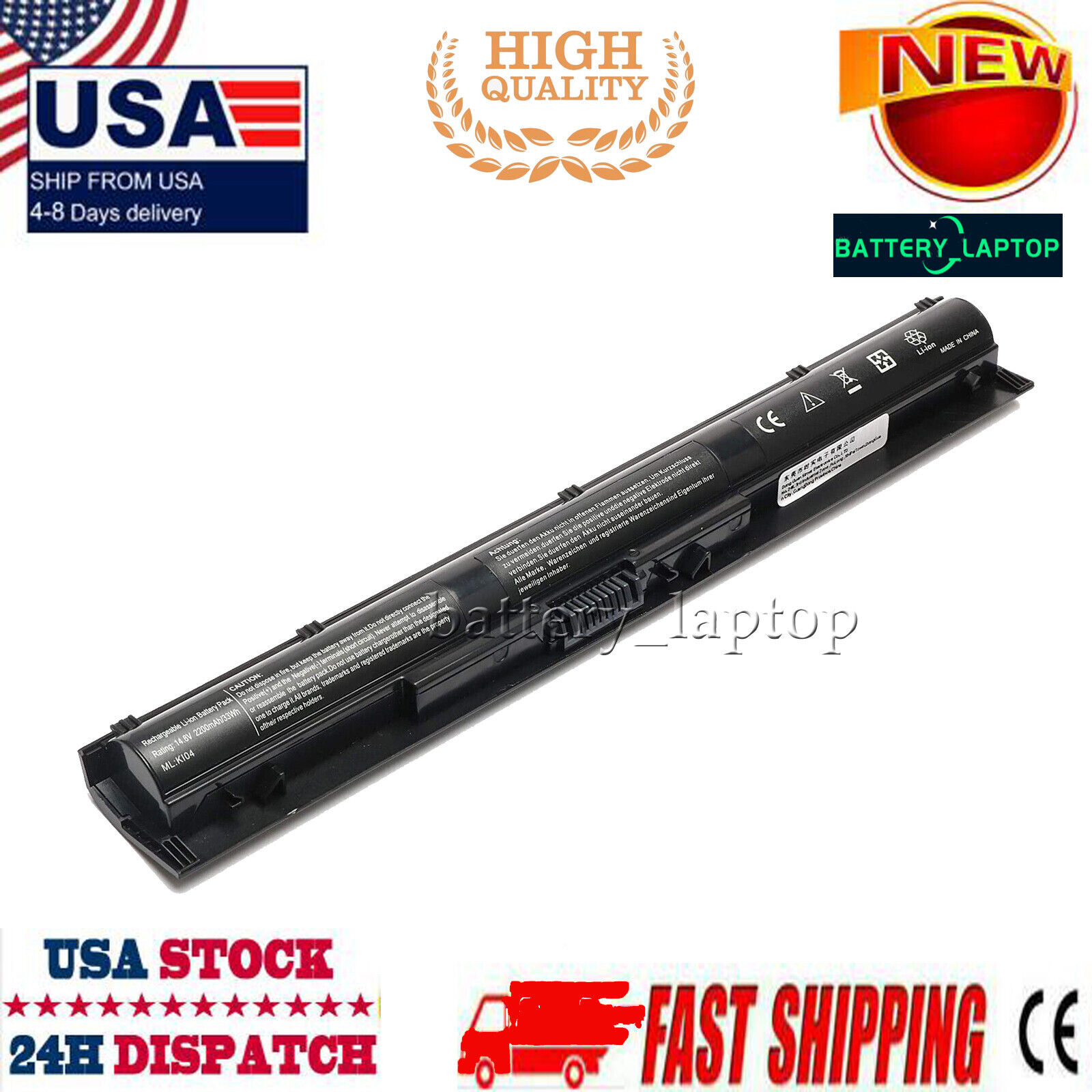 Battery Compatible with HP Pavilion 15-af075no 17-g125ds 17-g113cl 17-g153cy