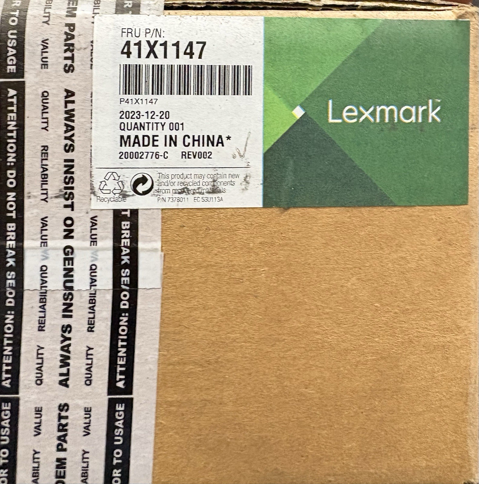 Lexmark 41x1147 Controller Card for MX822, MX826, MX721/722, MX725, MB2770