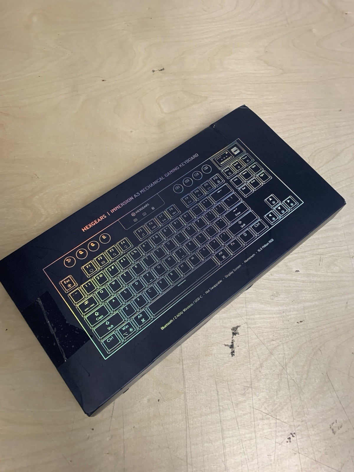 Hexgears Immersion A3 TKL Mechanical Keyboard, Bluetooth/2.4G/USB-C Wireless Key