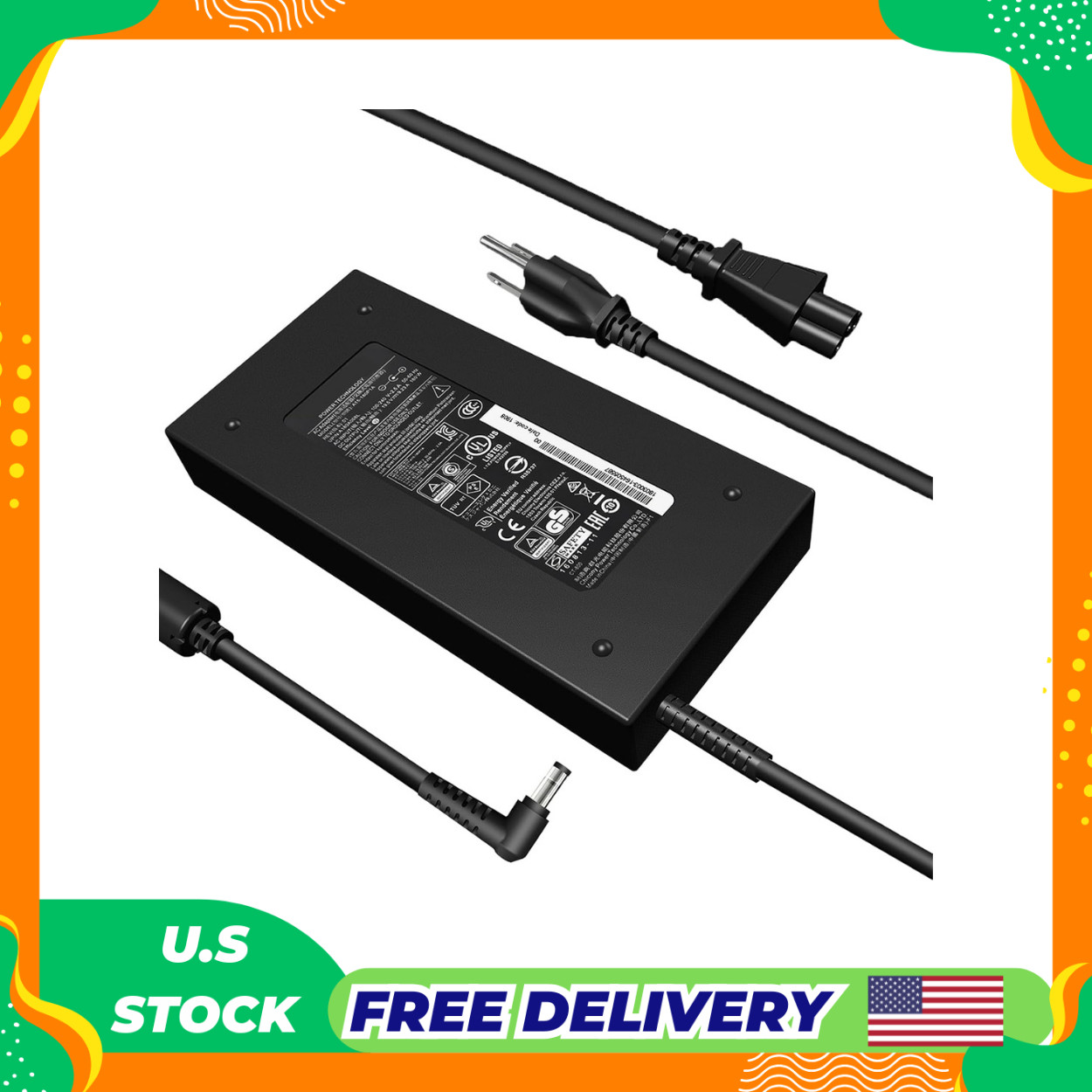 180W 150W 120W AC Gaming Laptop Charger for MSI Stealth Thin GF63 GF65 GF75 GF62