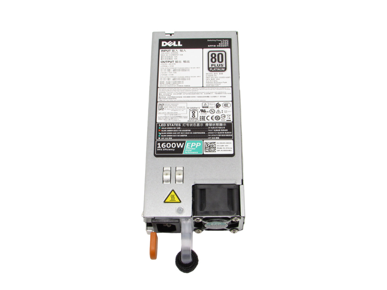 Dell D1600e-s0 1600w Watt 80 Plus Platinum Power Supply for POWEREDGE C6420