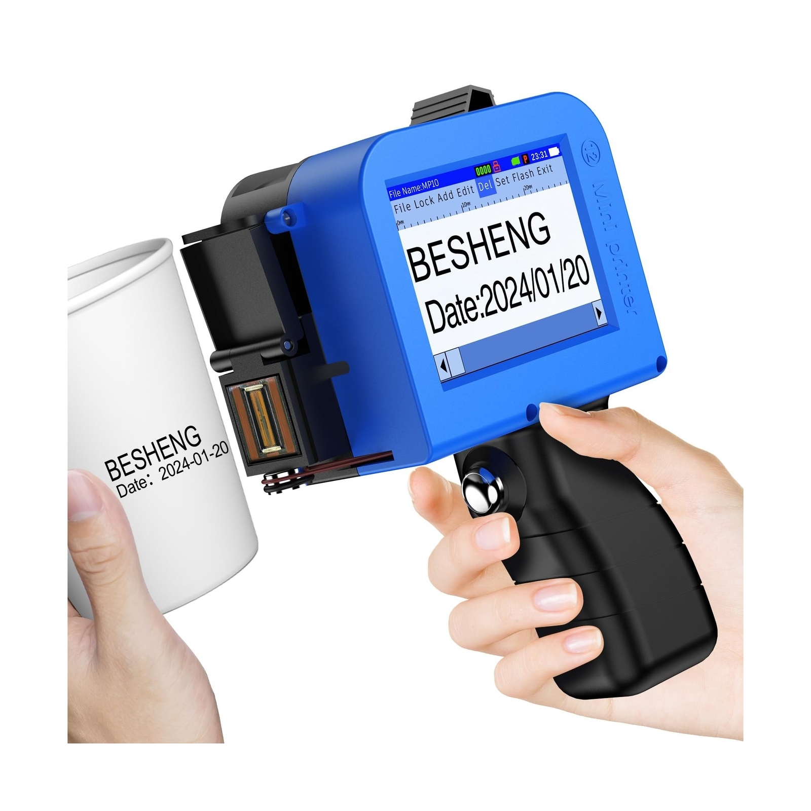 Mini Handheld Inkjet Printer, Handheld Printer Portable with 42ml Fast-Drying...