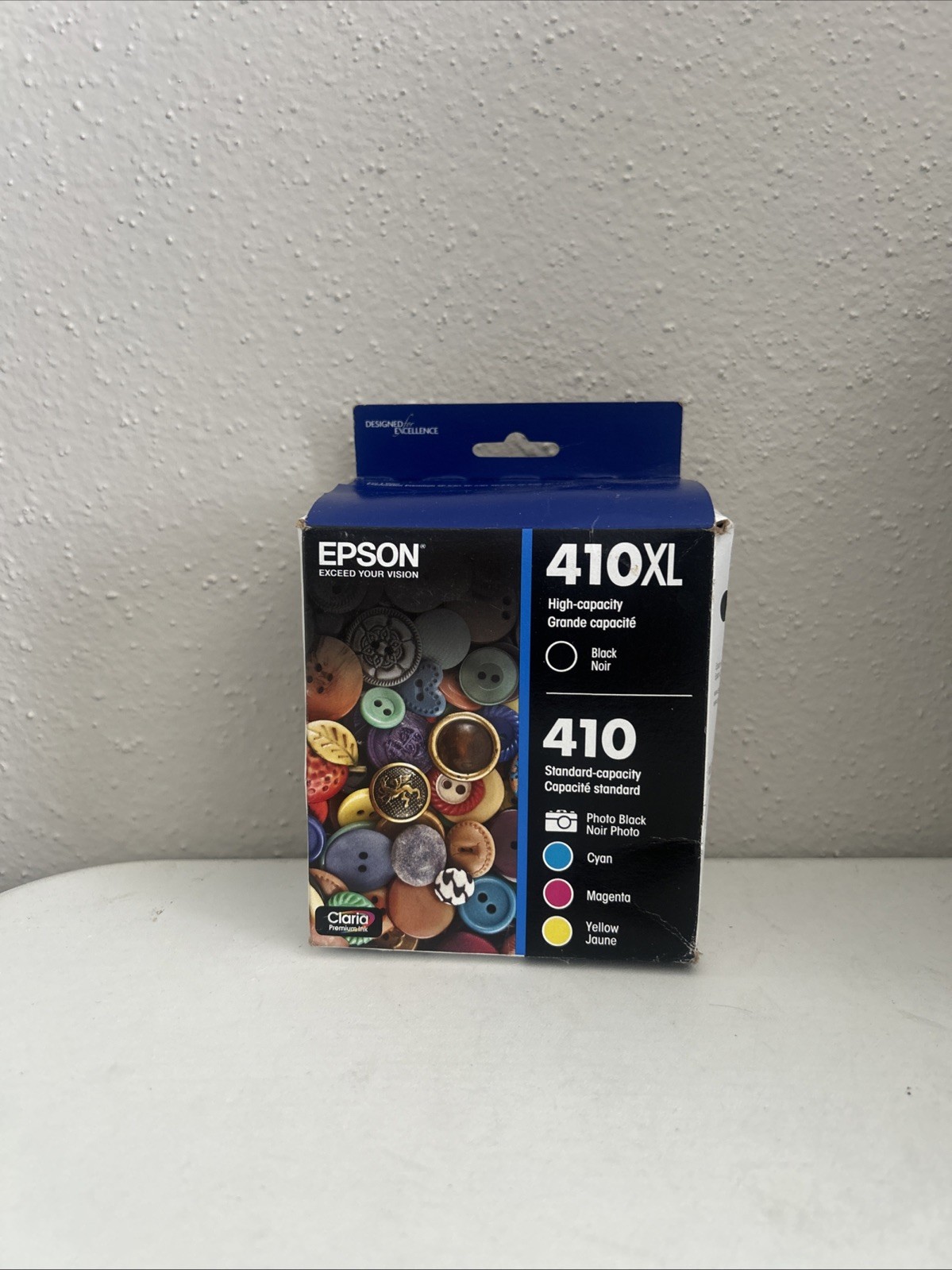 Genuine Epson 410XL 410 Ink Cartridges 5 Pack Combo Black + Color Dated 8/27