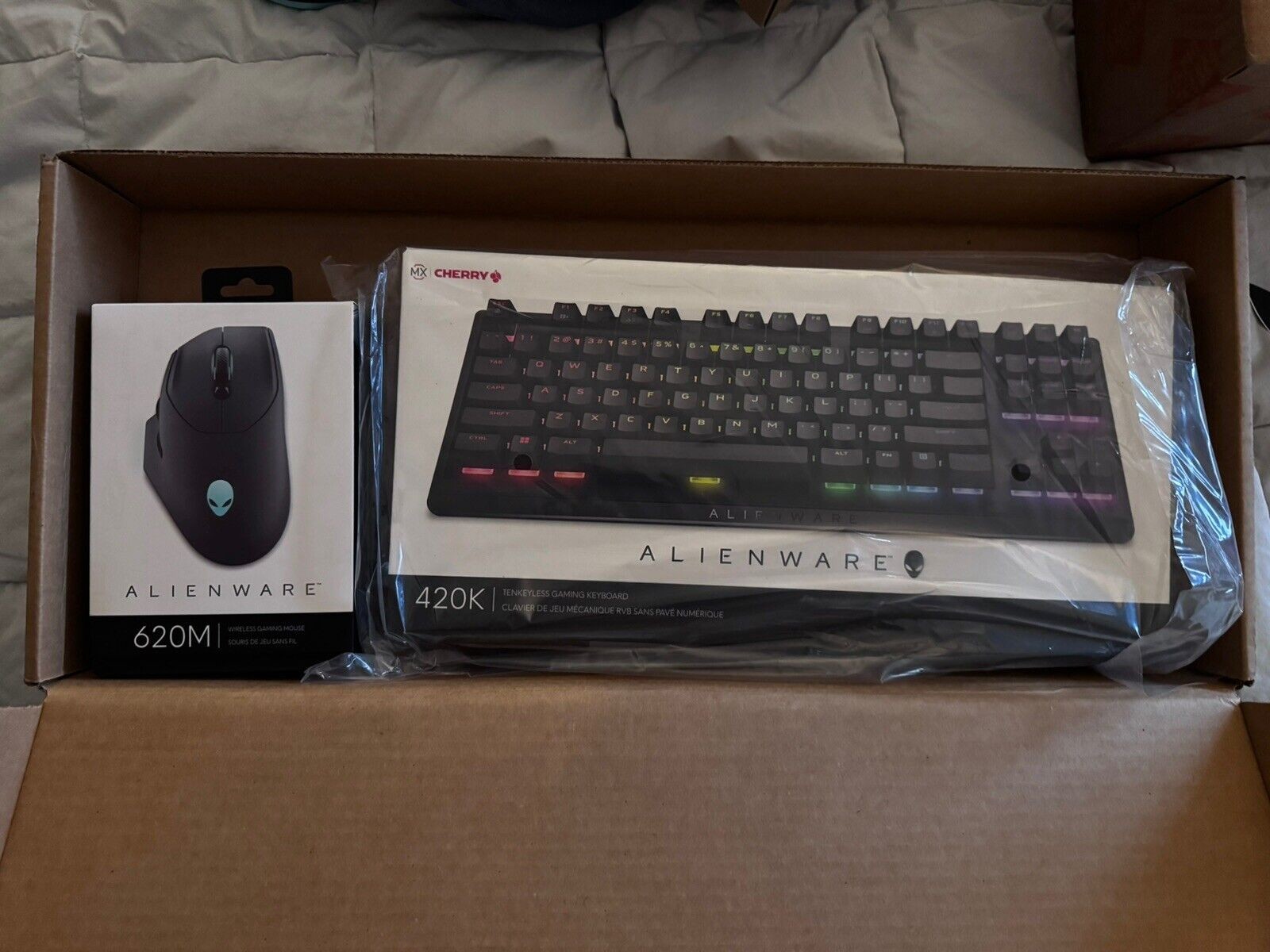 Alienware Dell Gaming Keyboard & Mouse Bundle AW420K & AW620M DSOTM NEW Sealed