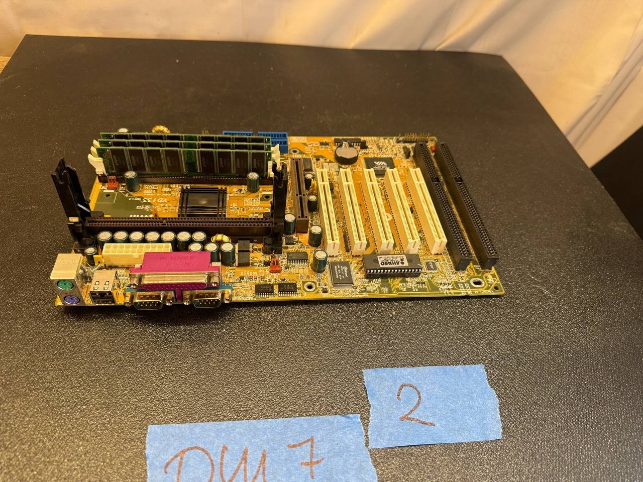Vintage Iwill VD133 Socket 370 Motherboard VIA Apollo Pro133 + 3×512MB SDRAM