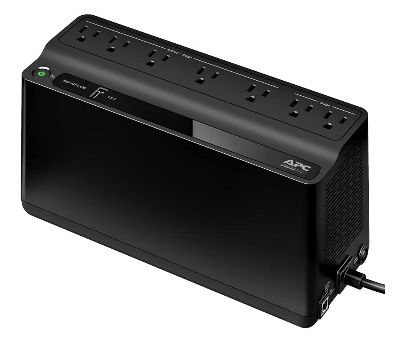 APC BE600M1 Back-UPS 600VA 330W UPS Battery Backup Surge Protector USB