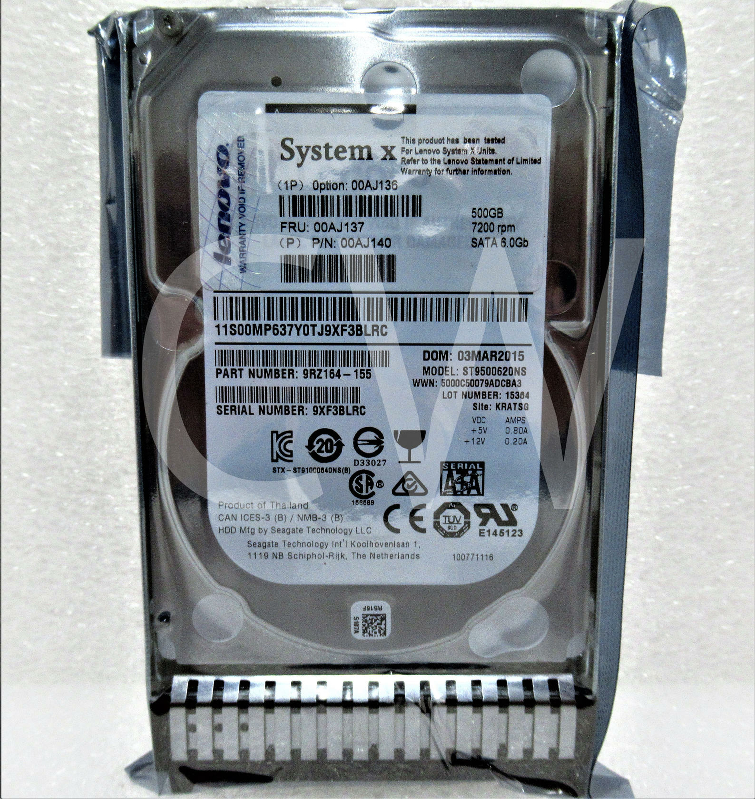 00AJ136 00AJ137 00AJ140 IBM 500GB 7200RPM 6Gbps NL 2.5" SATA HDD Hard Drive